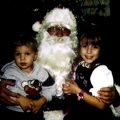 Joey 1 and Ashley 5 and Santa